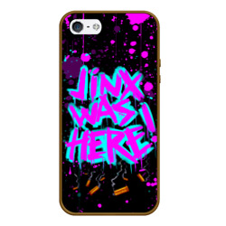 Чехол для iPhone 5/5S матовый Arcane Аркейн Jinx graffiti