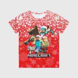 Детская футболка 3D Новогодний Майнкрафт, новый год 2022,