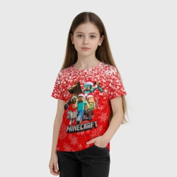 Детская футболка 3D Новогодний Майнкрафт - фото 2