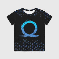 Детская футболка 3D Бог войны символ Кратоса, руны God of war