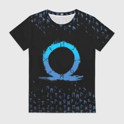 Женская футболка 3D Бог войны символ Кратоса, руны God of war