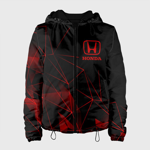 Женская куртка 3D Honda, хонда геометрия линии, цвет черный