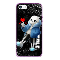 Чехол для iPhone 5/5S матовый Новогодний Санс Undertale новый год