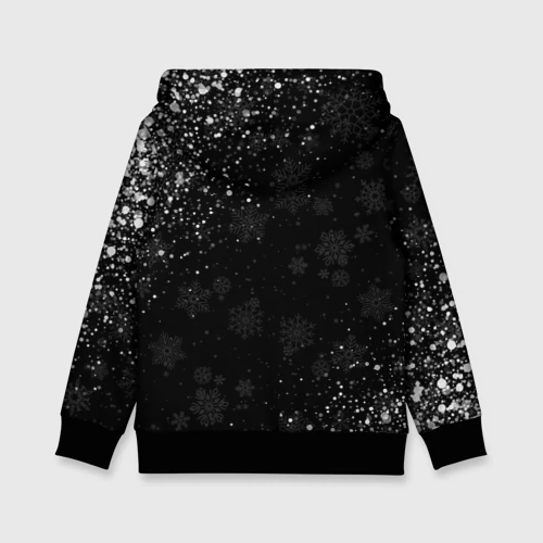 Детская толстовка 3D с принтом Новогодний Санс Undertale новый год, вид сзади #1