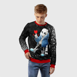 Детский свитшот 3D Новогодний Санс Undertale новый год - фото 2