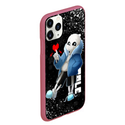 Чехол для iPhone 11 Pro Max матовый Новогодний Санс Undertale новый год - фото 2