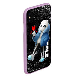 Чехол для iPhone XS Max матовый Новогодний Санс Undertale новый год - фото 2