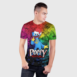 Мужская футболка 3D Slim Poppy Playtime новогодний Поппи плейтайм - фото 2