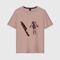 Женская футболка хлопок Oversize Dexter Knife