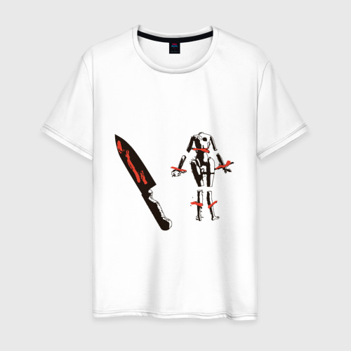 Мужская футболка из хлопка с принтом Dexter Knife, вид спереди №1