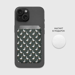 Картхолдер Magsafe магнитный Гуси паттерн - фото 2
