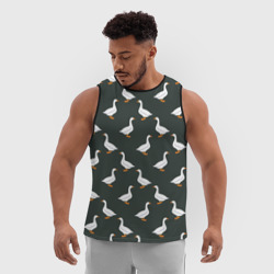 Мужская спортивная майка 3D Гуси паттерн - фото 2