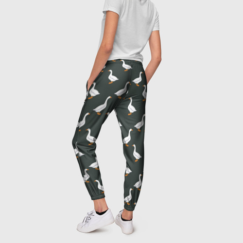 Женские брюки 3D Гуси паттерн, цвет 3D печать - фото 4