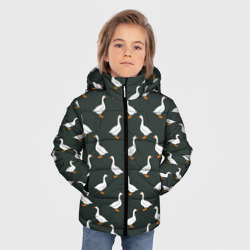 Зимняя куртка для мальчиков 3D Гуси паттерн - фото 2