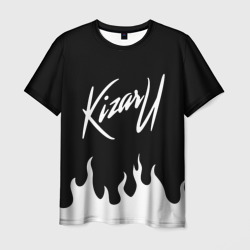 Мужская футболка 3D Kizaru white fire Кизару белый огонь