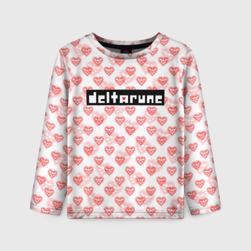 Детский лонгслив 3D Deltarune pattern logo, цвет 3D печать