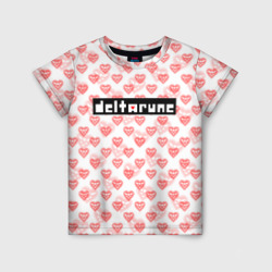 Детская футболка 3D Deltarune pattern logo