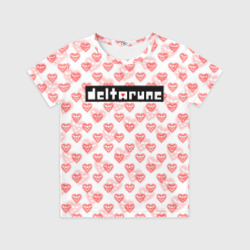 Детская футболка 3D Deltarune pattern logo