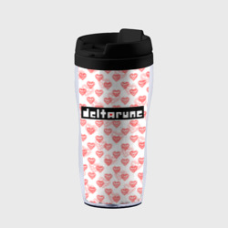 Термокружка-непроливайка Deltarune pattern logo