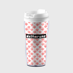 Термокружка-непроливайка Deltarune pattern logo
