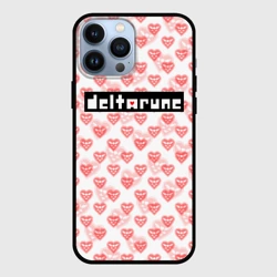 Чехол для iPhone 13 Pro Max Deltarune pattern logo