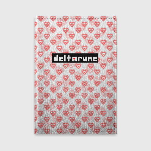 Обложка для автодокументов Deltarune pattern logo, цвет бирюзовый