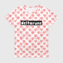 Женская футболка 3D Deltarune pattern logo