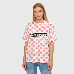 Женская футболка oversize 3D Deltarune pattern logo - фото 2