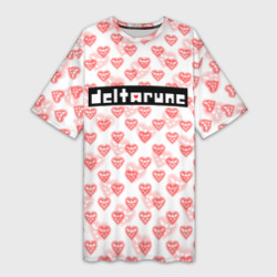 Платье-футболка 3D Deltarune pattern logo