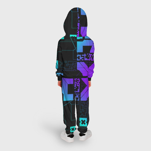 Детский костюм с толстовкой 3D Ghostrunner Neon, цвет черный - фото 4