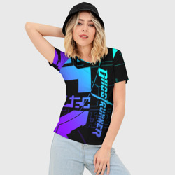 Женская футболка 3D Slim Ghostrunner Neon - фото 2