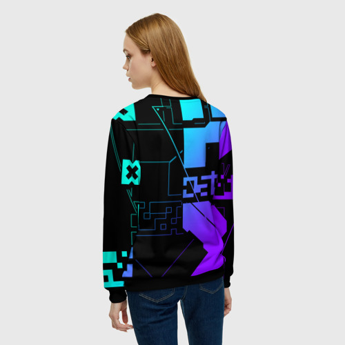 Женский свитшот 3D Ghostrunner Neon, цвет 3D печать - фото 4