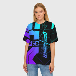 Женская футболка oversize 3D Ghostrunner Neon - фото 2