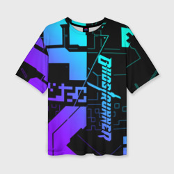 Женская футболка oversize 3D Ghostrunner Neon