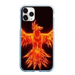 Чехол для iPhone 11 Pro Max матовый Огненный феникс fire Phoenix