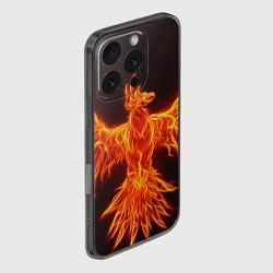 Чехол для iPhone 16 Pro силиконовый с защитой камеры Огненный феникс fire Phoenix - фото 2