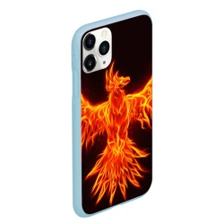Чехол для iPhone 11 Pro Max матовый Огненный феникс fire Phoenix - фото 2