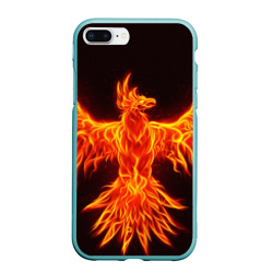 Чехол для iPhone 7Plus/8 Plus матовый Огненный феникс fire Phoenix