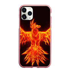 Чехол для iPhone 11 Pro матовый Огненный феникс fire Phoenix