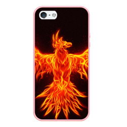 Чехол для iPhone 5/5S матовый Огненный феникс fire Phoenix