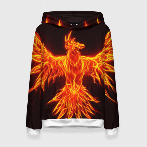 Женская толстовка 3D Огненный феникс fire Phoenix, цвет 3D печать