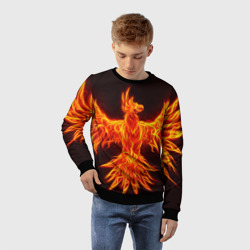 Детский свитшот 3D Огненный феникс fire Phoenix - фото 2