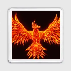 Магнит 55*55 Огненный феникс fire Phoenix