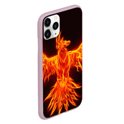 Чехол для iPhone 11 Pro матовый Огненный феникс fire Phoenix - фото 2