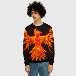 Мужской свитшот 3D Огненный феникс fire Phoenix - фото 2