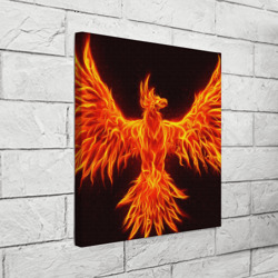 Холст квадратный Огненный феникс fire Phoenix - фото 2