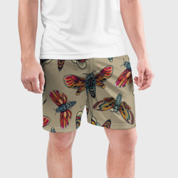 Мужские шорты спортивные Мотыльки-черепа - фото 2