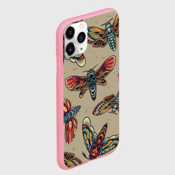 Чехол для iPhone 11 Pro Max матовый Мотыльки-черепа - фото 2