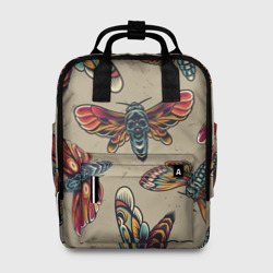 Сумка-рюкзак 3D Мотыльки-черепа