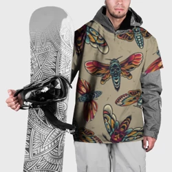 Накидка на куртку 3D Мотыльки-черепа